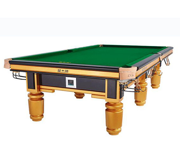 哈密星牌中式钢库台球桌XW110-9A 中式世锦赛金色台球桌